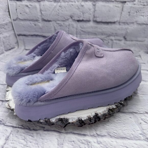 UGG Discoquette Genuine Shearling Slide Slipper Violet Women’s Size 11 - Picture 2 of 7